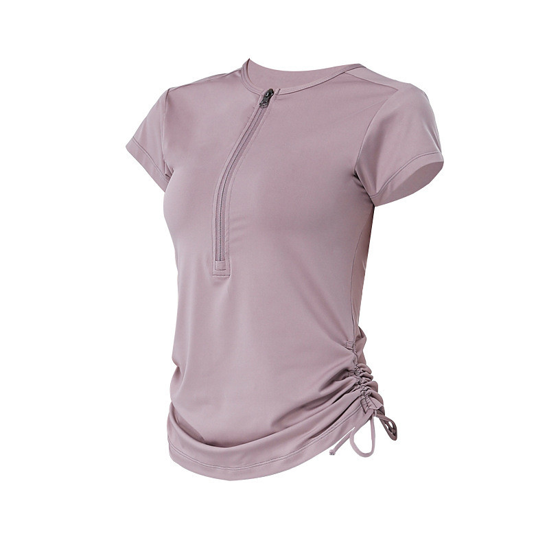 Women's Solid Colored Workout Tee Workout Tops Elastic Sweat-Wicking Breathable Tennis Pickleball Yoga Crew Neck Top White Pink Blue Tennis Clothing