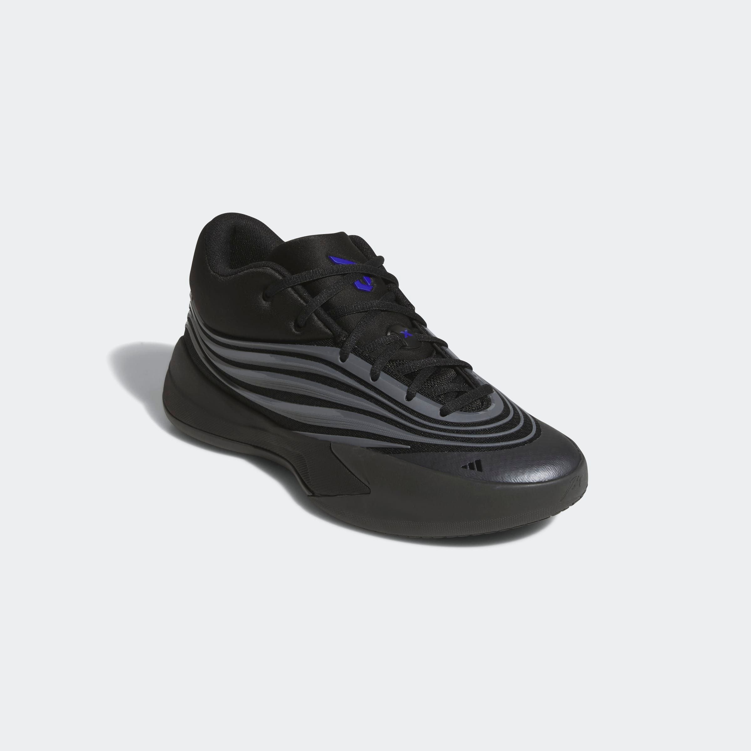 Basketballschuh ADIDAS PERFORMANCE "DAME X", Damen, Gr. 42, schwarz (core schwarz, iron metallic, lucid blau), Synthetik, Textil, Schuhe, Signature-Schuh von Damian Lillard