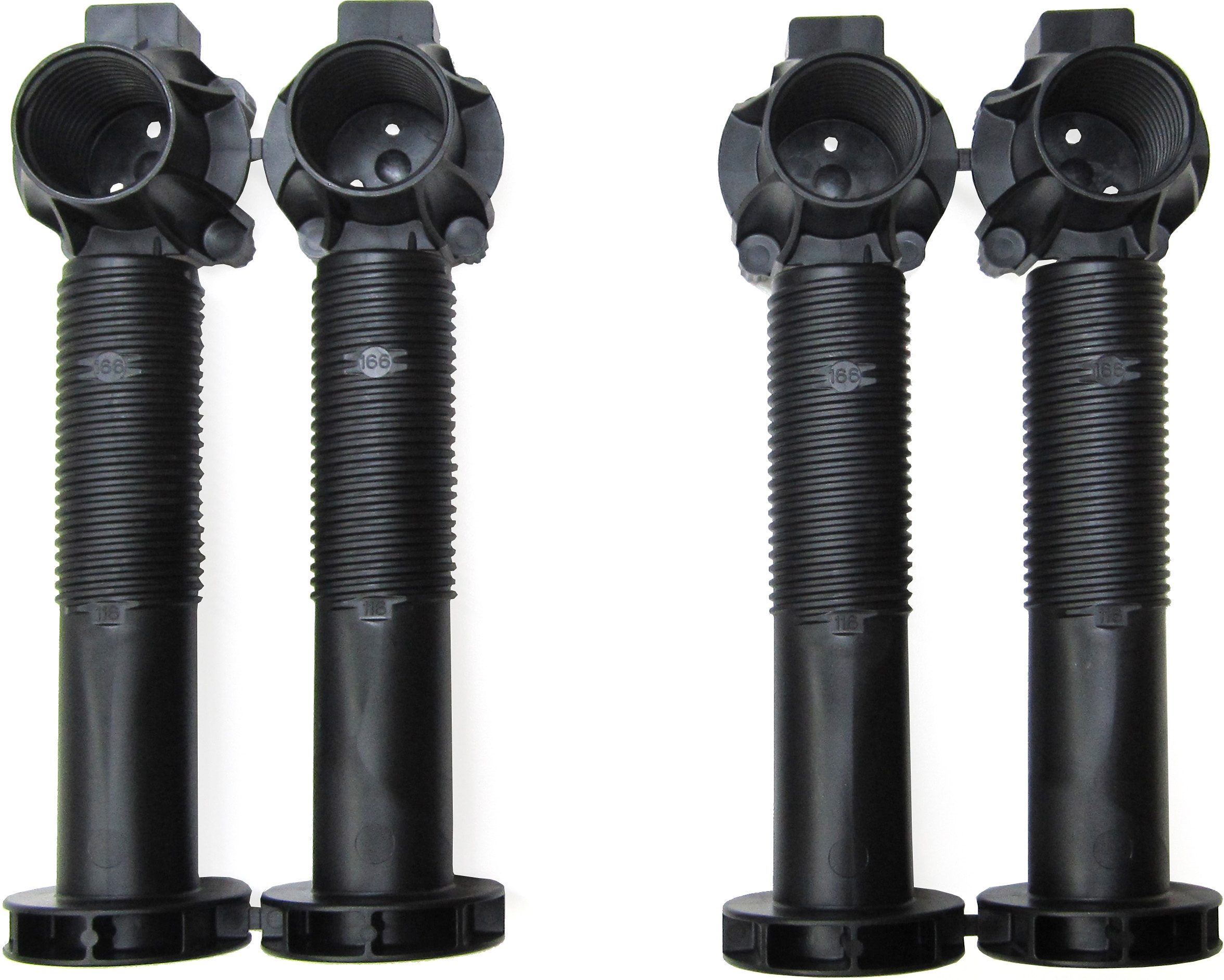 Möbelfuß OPTIFIT, schwarz, B:5cm H:16,6cm T:5cm, Kunststoff, Möbelfüße, Möbelfuß