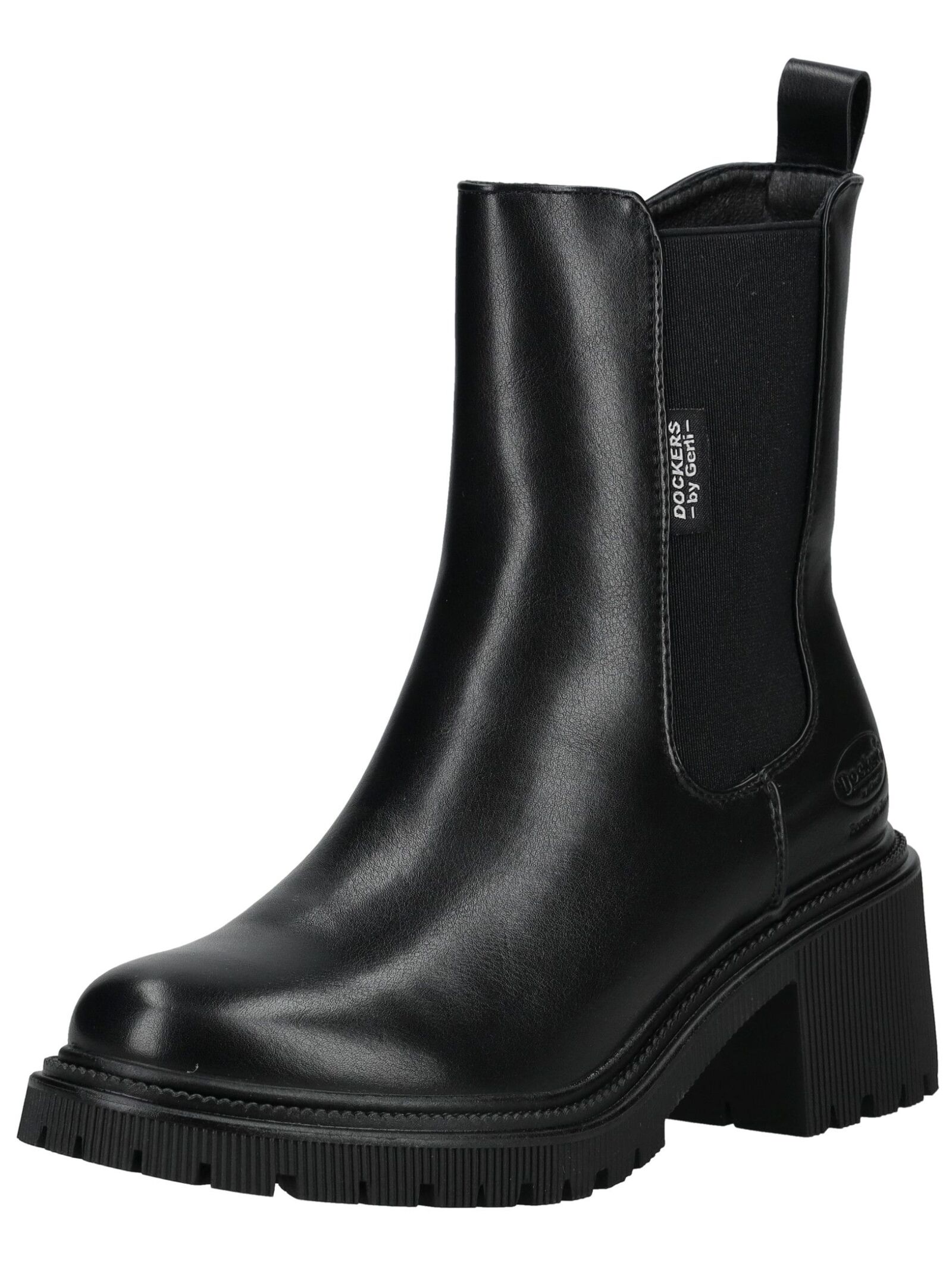 Stiefelette DOCKERS BY GERLI "Dockers by Gerli Stiefelette Lederimitat", Damen, Gr. 40, schwarz, Lederimitat, Schuhe Stiefelette