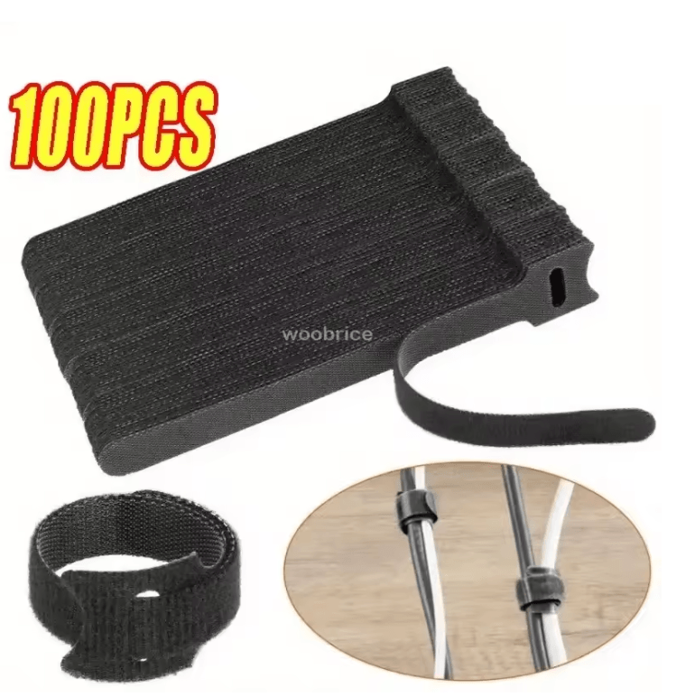 FlexTie Reusable Nylon Cable Organizer Straps For Wire And Cord Management 30pcs