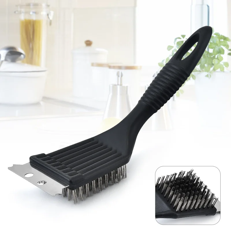Barbecue Grill Brush, Steel Wire Bristles, Durable BBQ Cleaning Tool, Outdoor Home Cooking Gas Kit Accessory Barbecue Grill Brush, Steel Wire Bristles, Durable BBQ Cleaning Tool, Outdoor Home Cooking Gas Kit Accessory