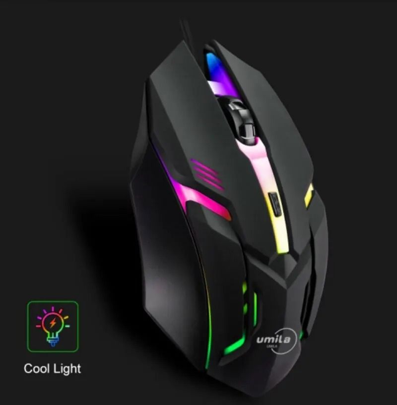 Ergonomic Design Gaming Mouse USB Backlit 2025 High Quality Desktop Laptop Accessory black