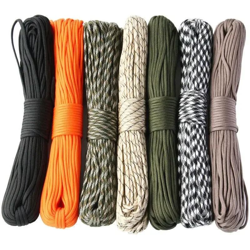 7 Core 550 Paracord Rope 4mm Outdoor Camping Survival Cord For Hiking And DIY Accessories armygreen 15m