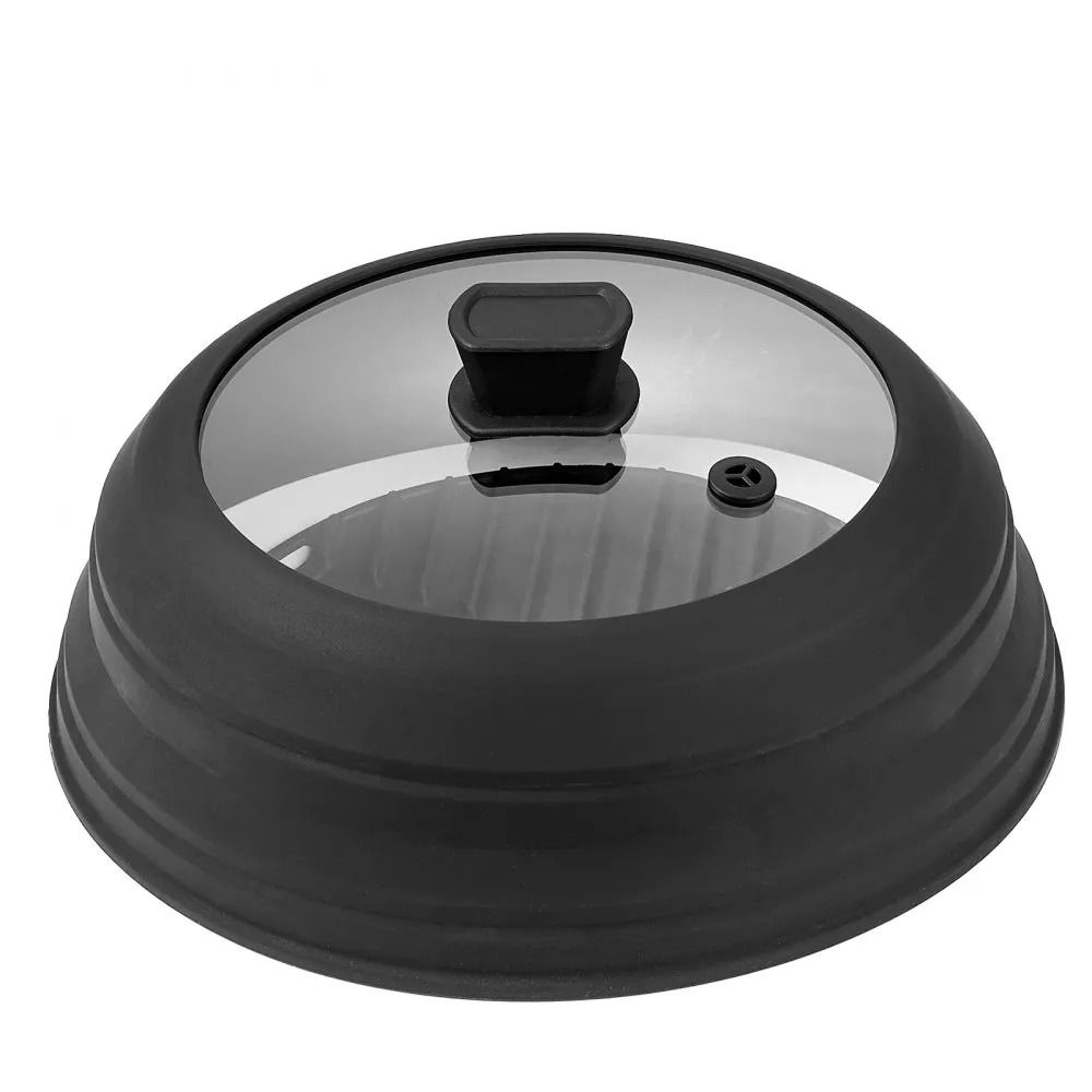 Microwave Splatter Cover And Mat, Collapsible Lid For Food, Heat Resistant Silicone And Tempered Glass Splatter Guard Microwave Splatter Cover And Mat, Collapsible Lid For Food, Heat Resistant Silicone And Tempered Glass Splatter Guard