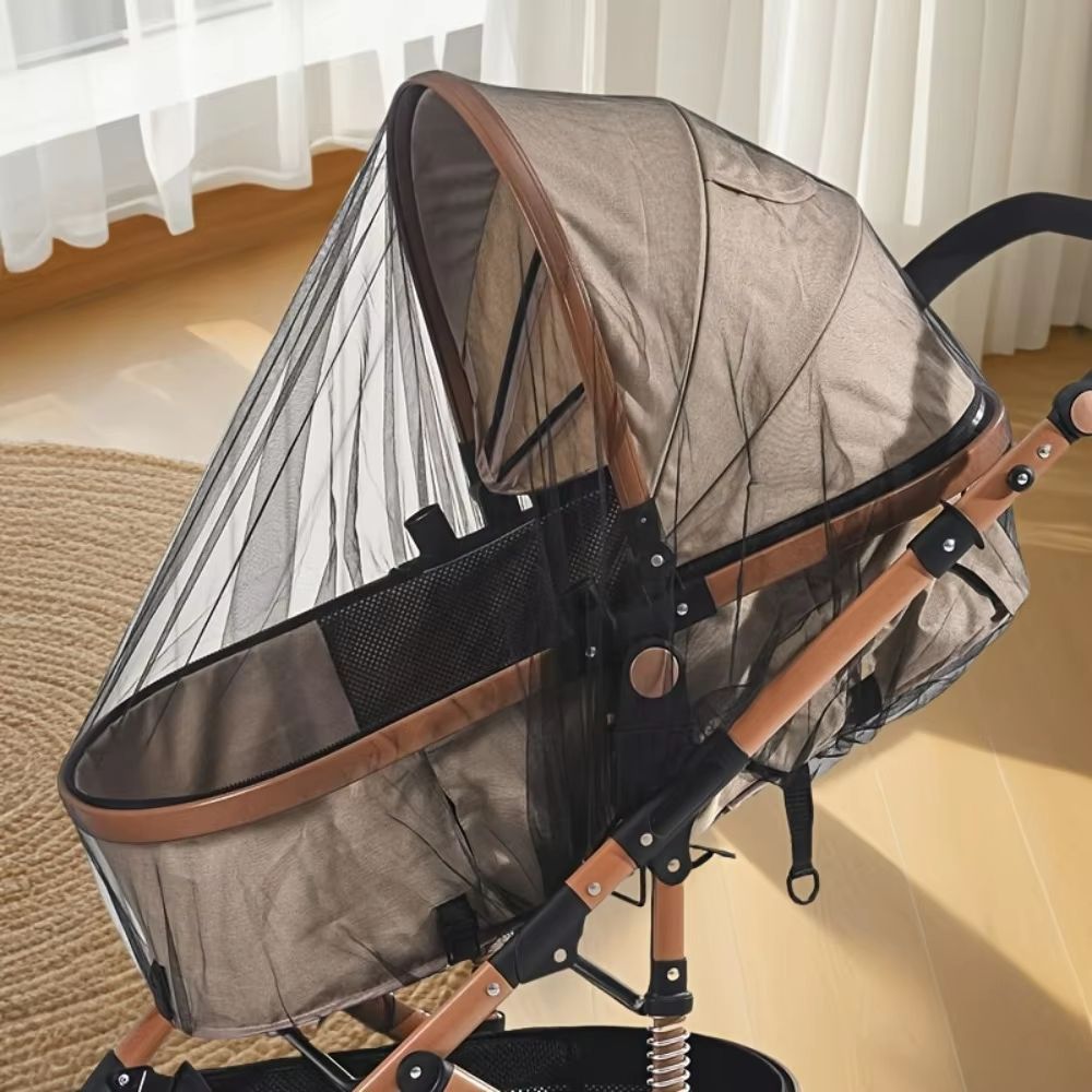 Full Coverage Stroller Mosquito Net With Dense Mesh Protection pink