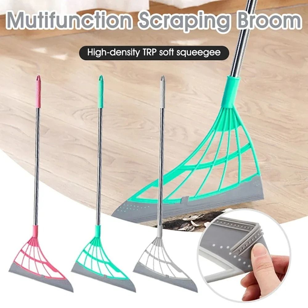 Silicone Scraper Broom Magic Wiper Floor Mop Household Cleaning Tool green
