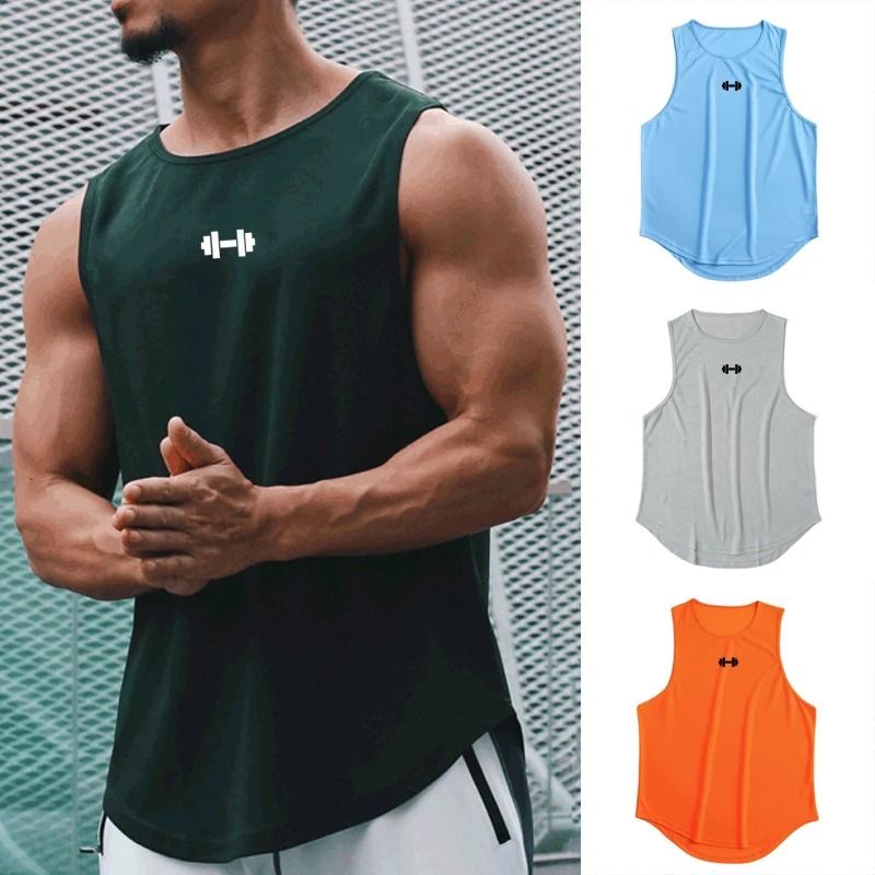 Mens Quick Dry Fitness Tank Top l green