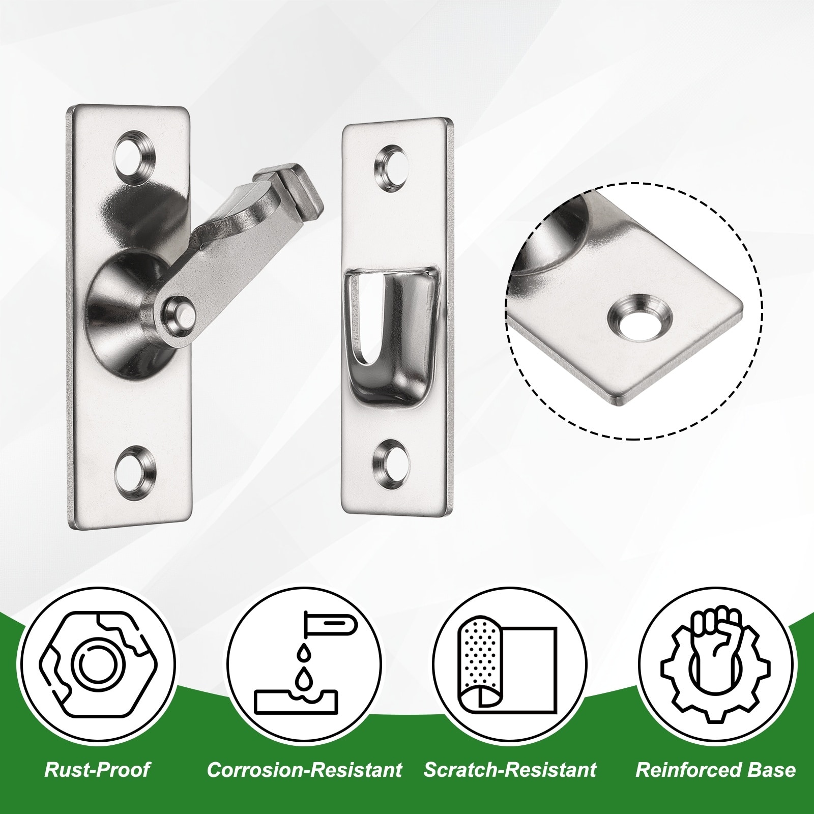 Flip Latch Gate Latch Stainless Steel Right Angle Lock with Screws Slide Locks for Barn Door