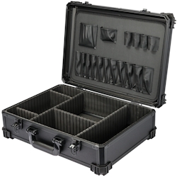 HMF Werkzeugkoffer leer, Werkzeugkasten groß mit individueller Fachaufteilung, 46 x 33 x 15 cm Image