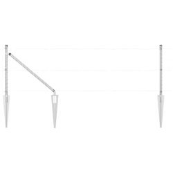 vidaXL Zaunpfosten Sonstiges 26 pcs Grau 3,2 x 3,2 x 60 cm Stahl Image