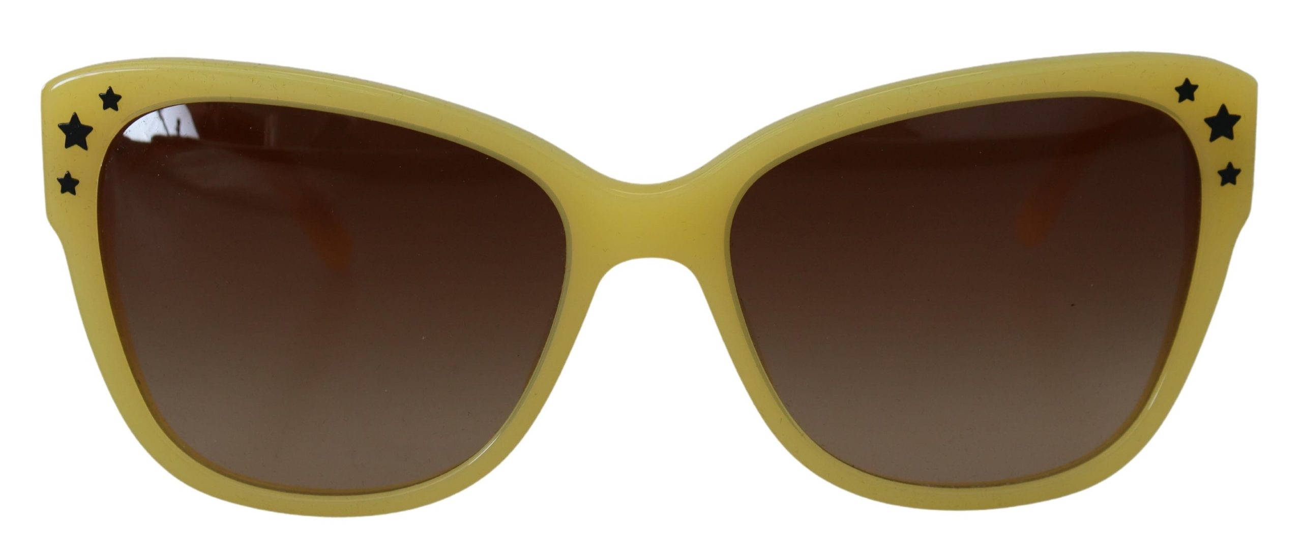 Dolce & Gabbana Chic Gelbe Acetat Verlauf Damen Sonnenbrille Image