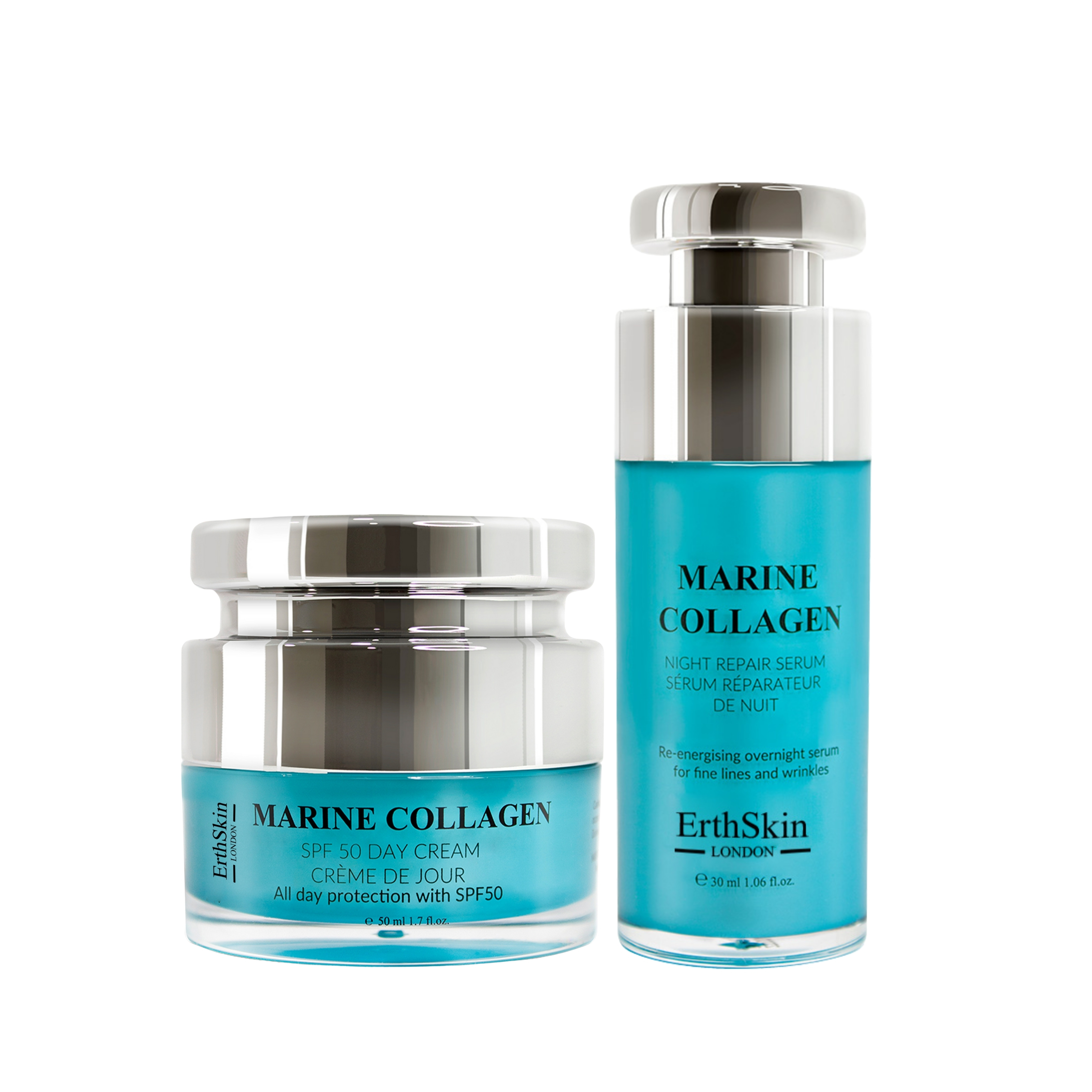 Marine-Kollagen Tagescreme SPF50 50ml + Marine-Kollagen Nacht-Repair-Serum 30ml Image