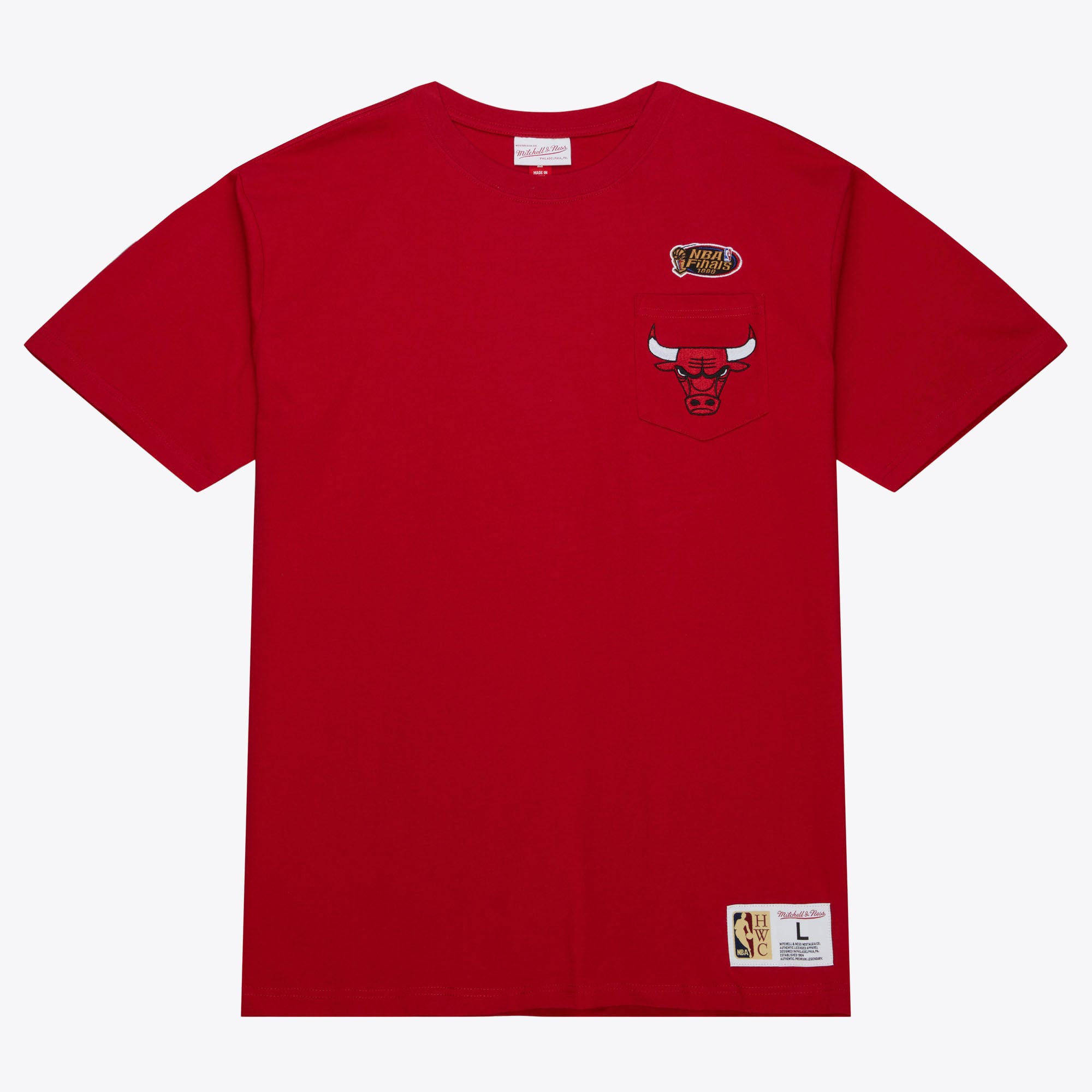 T-shirt poche premium Mitchell & Ness des Chicago Bulls - Homme Taille: S