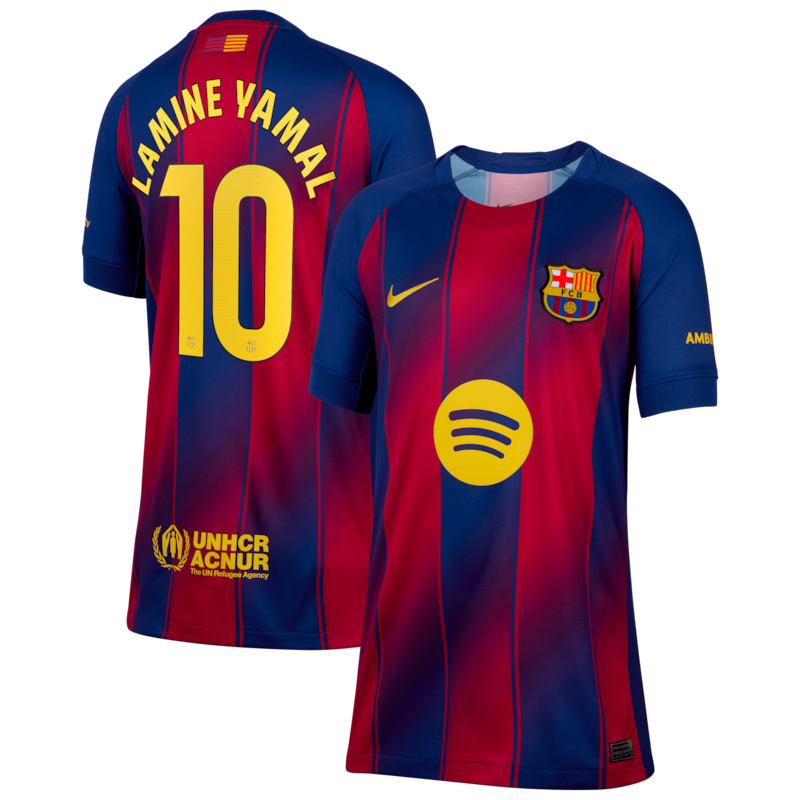 Maillot Barcelona Domicile Nike Stadium 2025-26 - Enfant avec flocage Lamine Yamal 10