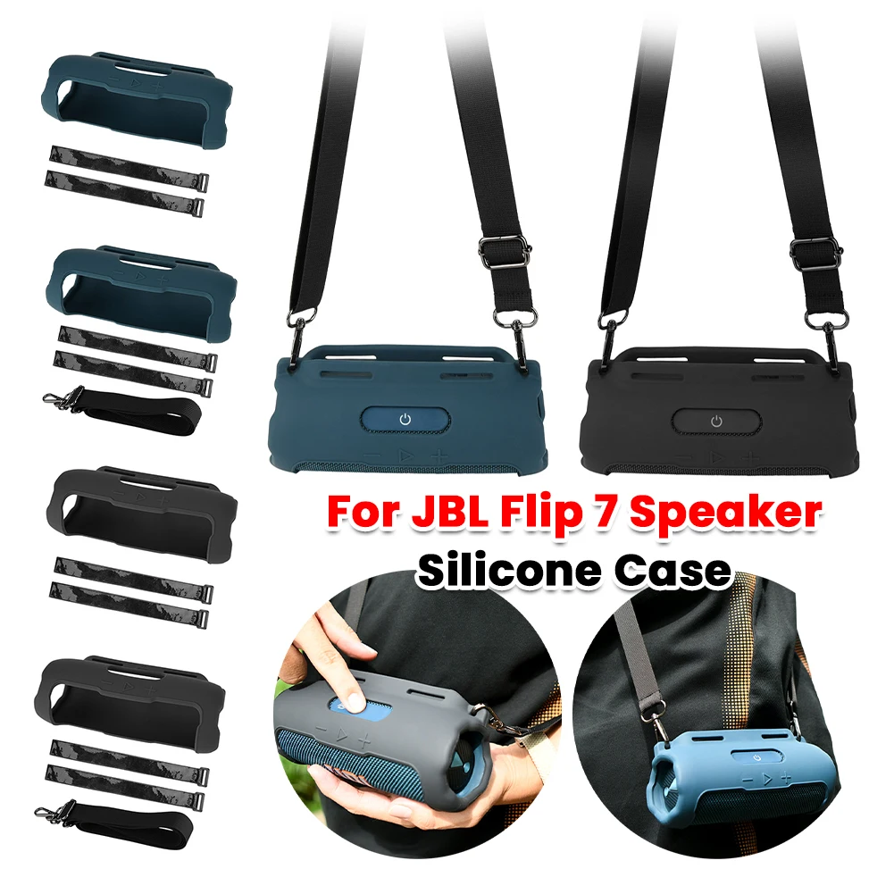 Tragbare Reise Soft Cover mit Schulter Gurt Schutzhülle Abdeckung für JBL FLIP 7, Bluetooth Lautsprecher Image