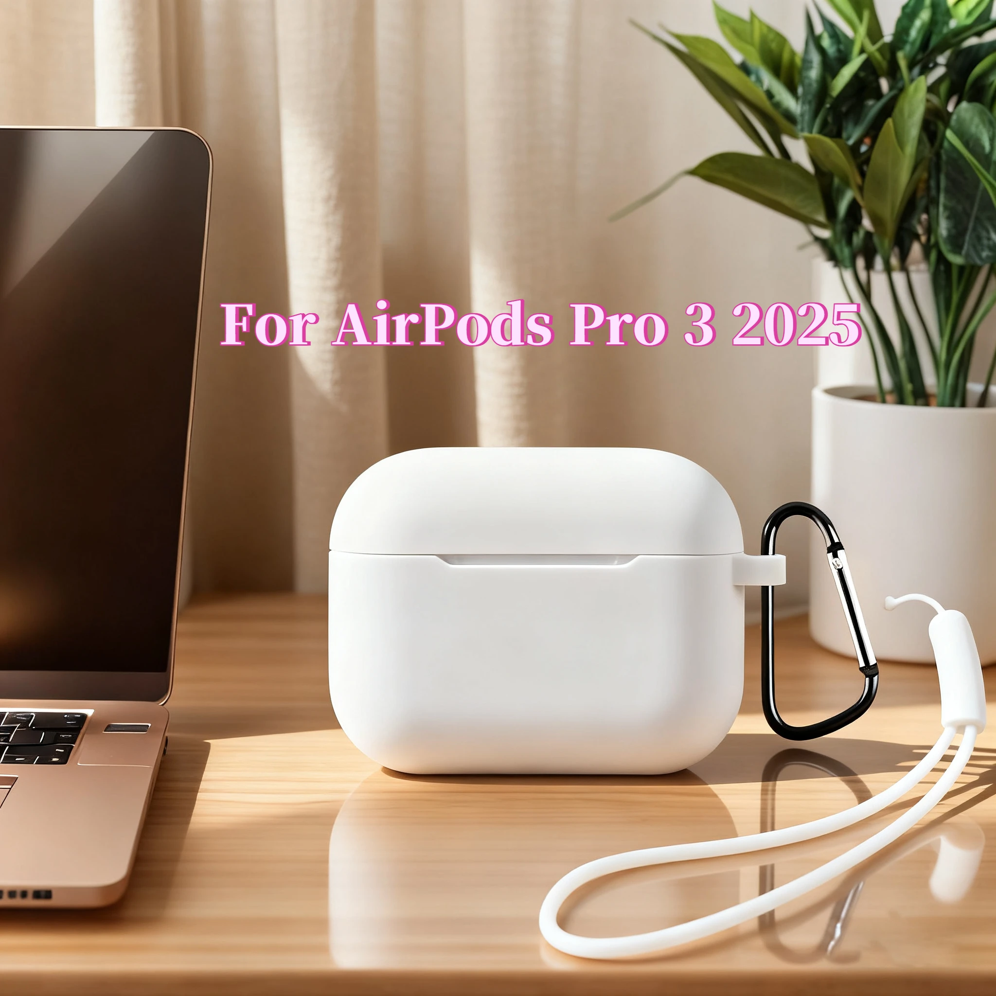 Für Airpods Pro 3 Fall Weiche Silikon Mit Lanyard Kopfhörer Fällen Für Apple AirPods Pro 3 3rd Pro3 Abdeckung Kopfhörer zubehör Image