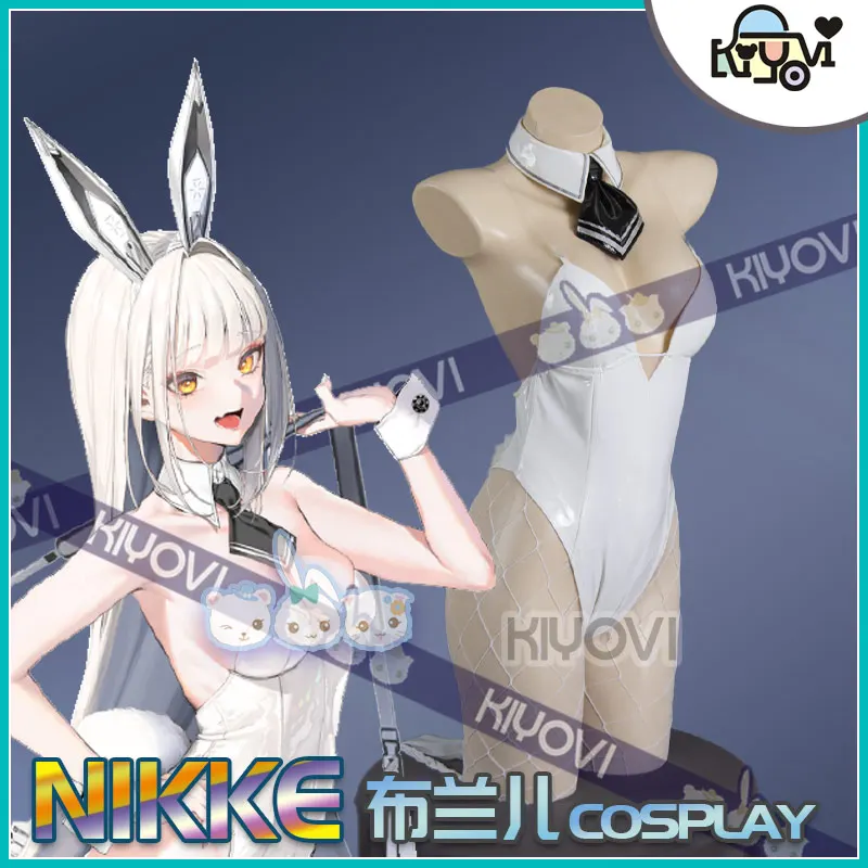 Spiel NIKKE Die Göttin des Sieges Blanc Cosplay Kostüm Perücke Weiß Bunny Girl Uniform Frauen Sexy Bodys Halloween Party Outfit