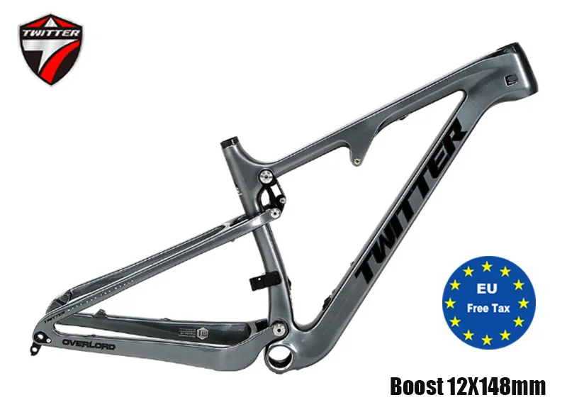 Telaio per bicicletta a sospensione completa in carbonio, coda morbida, 29/27.5ER Boost, 148 mm, montagna 4 maglie, MTB, AM ciclismo in discesa, DPD