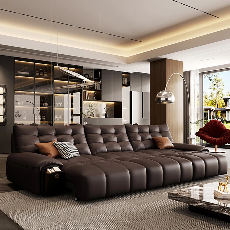 Italienisches minimalistisches elektrisches Schlafsofa, modernes, einfaches Puff-Bibliothekssofa, skalierbare Lounge-Wohnzimmermöbel, Canape Salon FYES Image