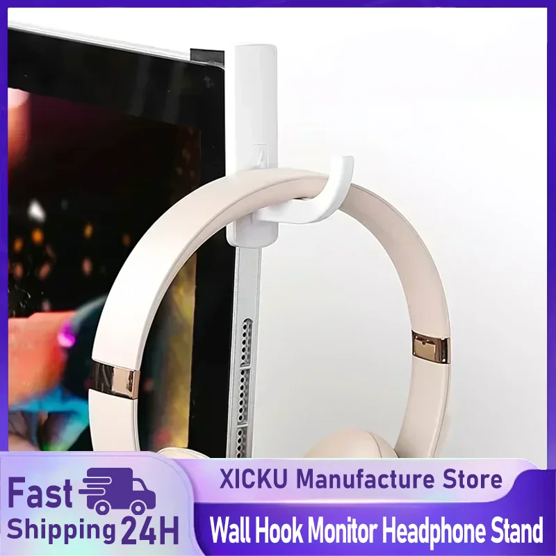 Kopfhörer-Headset-Aufhänger, universeller Kopfhörerhalter, Wandhaken, Monitor, Kopfhörerständer, Kopfhörerständer, Halter für alle Kopfhörer Image