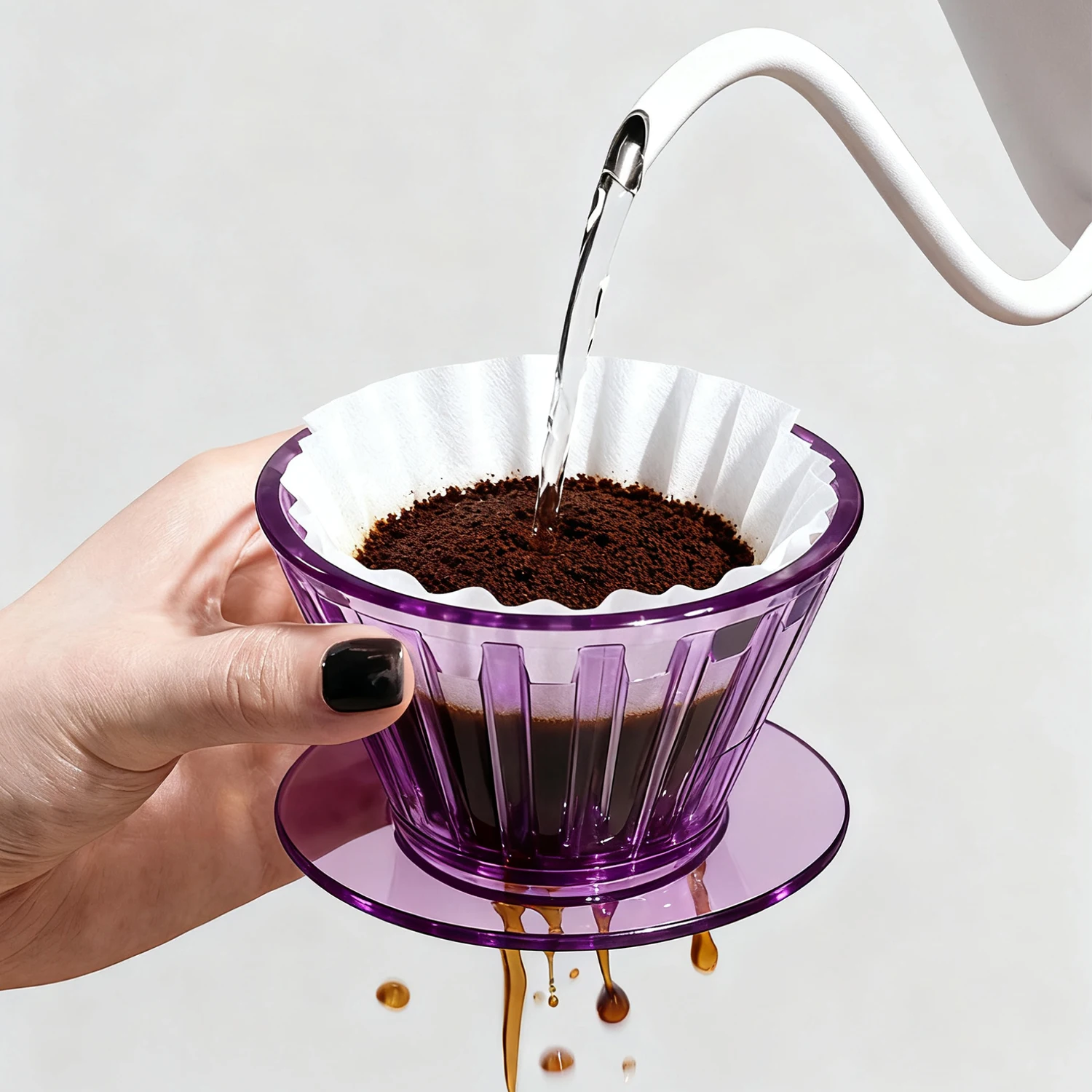 YRP Kaffeetropfer B75 Korb Crystal Eye Pour Over Hitzebeständiger Kaffeefilter 1-2 Tassen Kaffeemaschine Barista-Werkzeuge Image