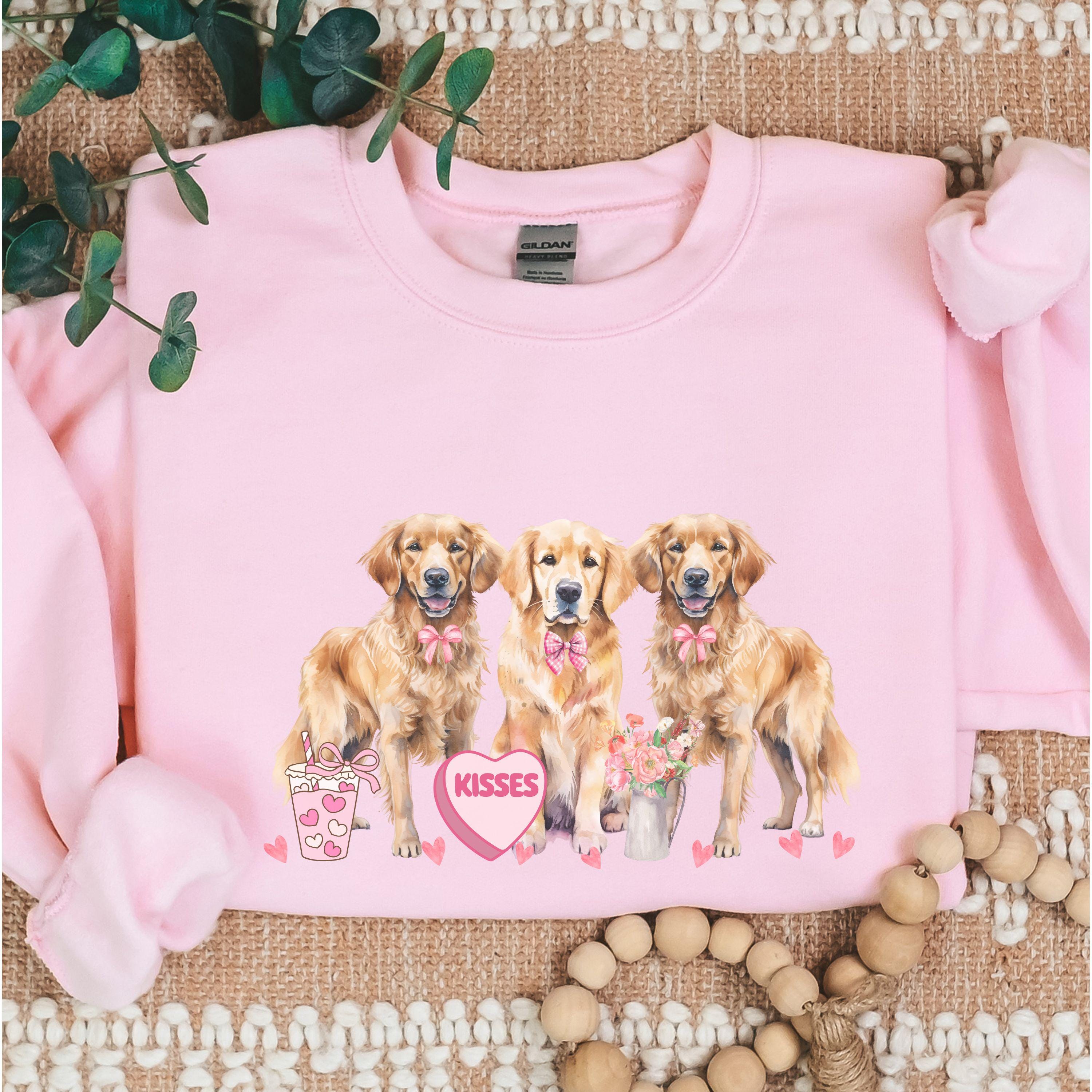 Felpa Golden Retriever Regalo di San Valentino per Golden Retriever Mamma Golden Retriever Maglione Golden Retriever Regali Golden Retriever