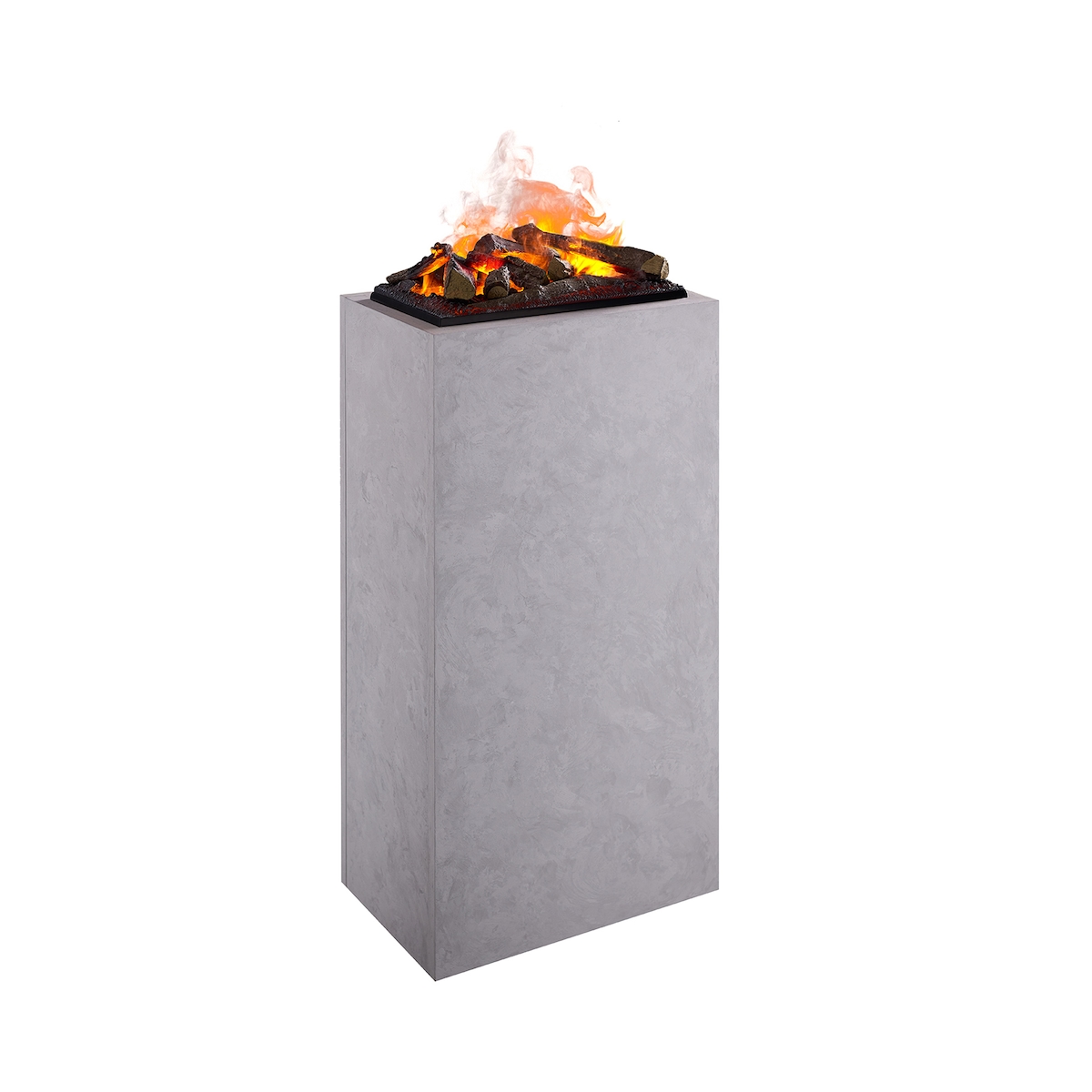 Elektrokamin BALDERIA Ikaros - Elektrischer Standkamin, Standsäule - Grau, hoch Image