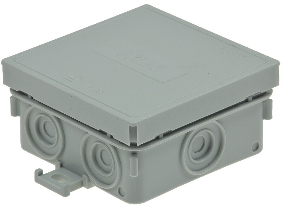 ChiliTec Feuchtraum-Kabelabzweigkasten, 10er Pack 75x75x40mm, IP54, 7-fach, grau Image