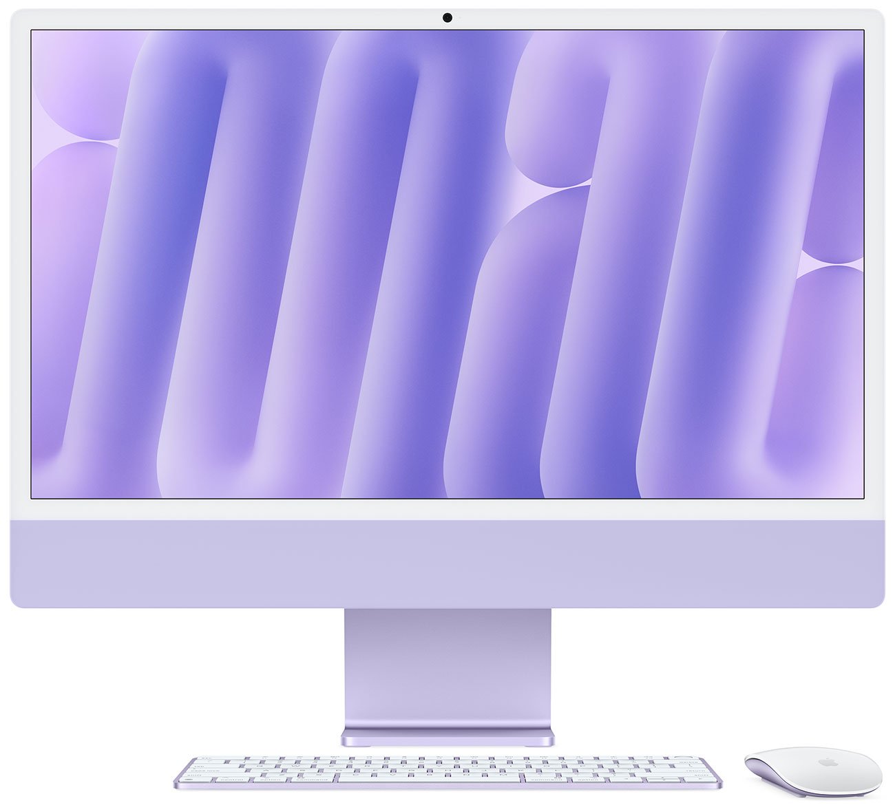 Apple 24-Inch iMac M4 10-Core 16GB RAM 256GB SSD 10-Core GPU Retina 4.5K Desktop Computer in Purple (Late 2024)