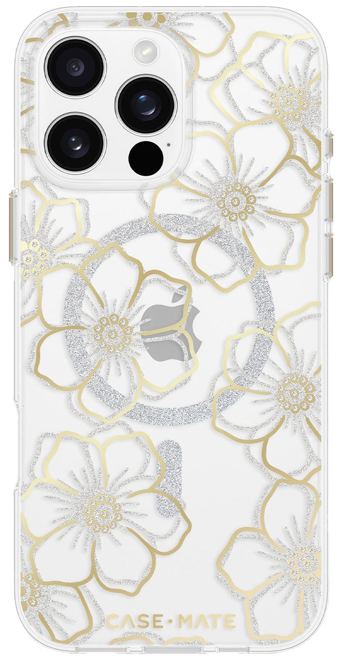 Case-Mate Cell Phone Case MagSafe for iPhone 16 Pro in Floral Gems