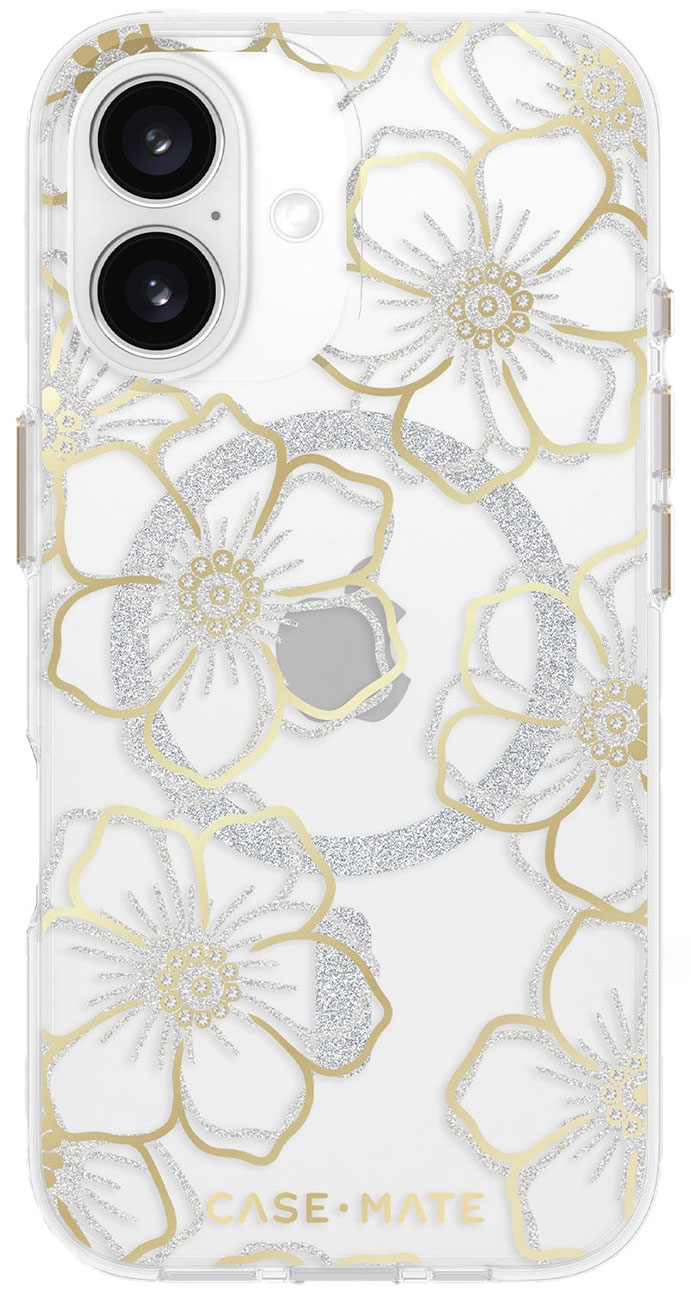 Case-Mate Cell Phone Case MagSafe for iPhone 16 in Floral Gems