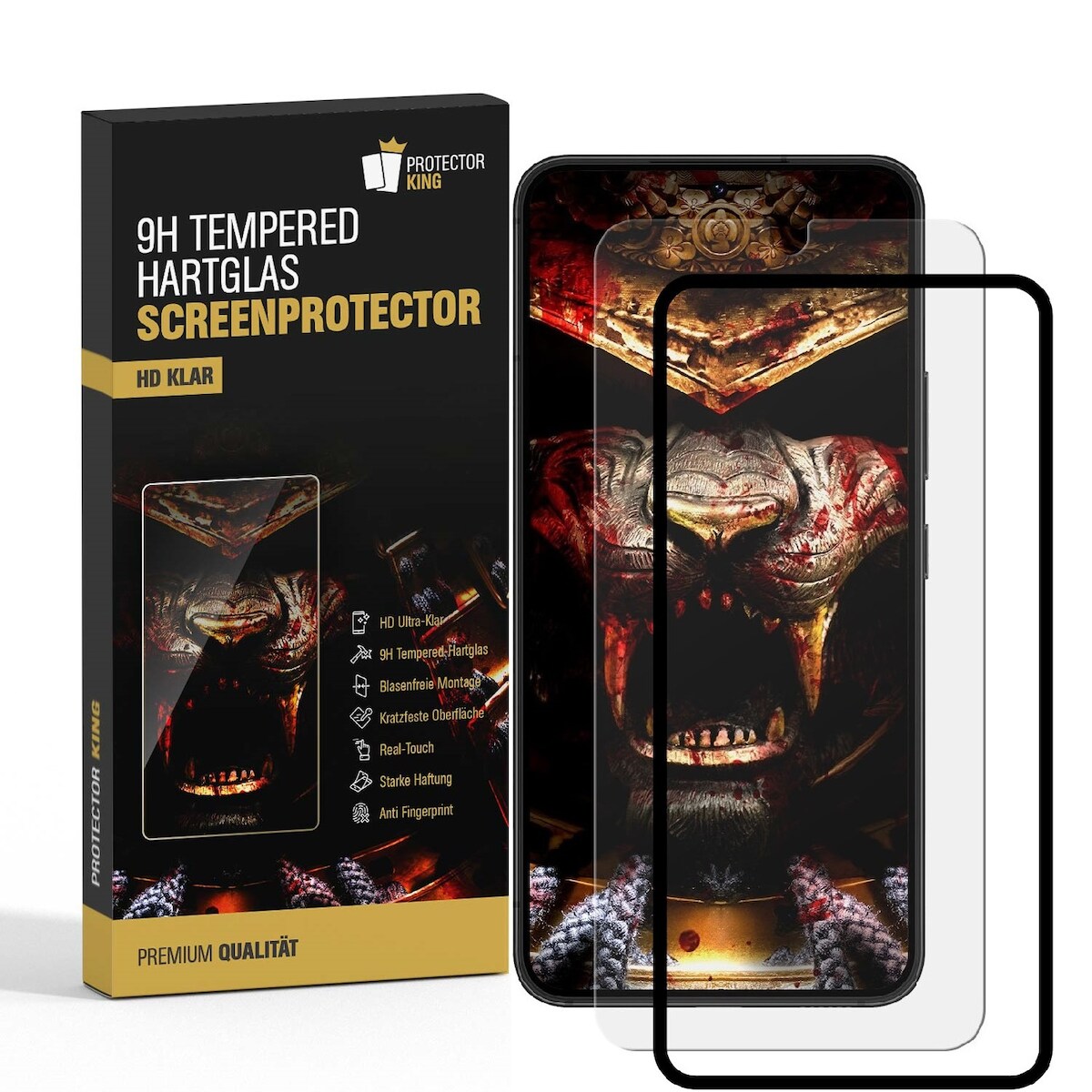 6x 9H Panzerglas für Samsung Galaxy S25 HD KLAR mit Montagerahmen echtes Tempered Glass Displayschutz Schutzglas Hartglas Schutzfolie Screen-Protector Image