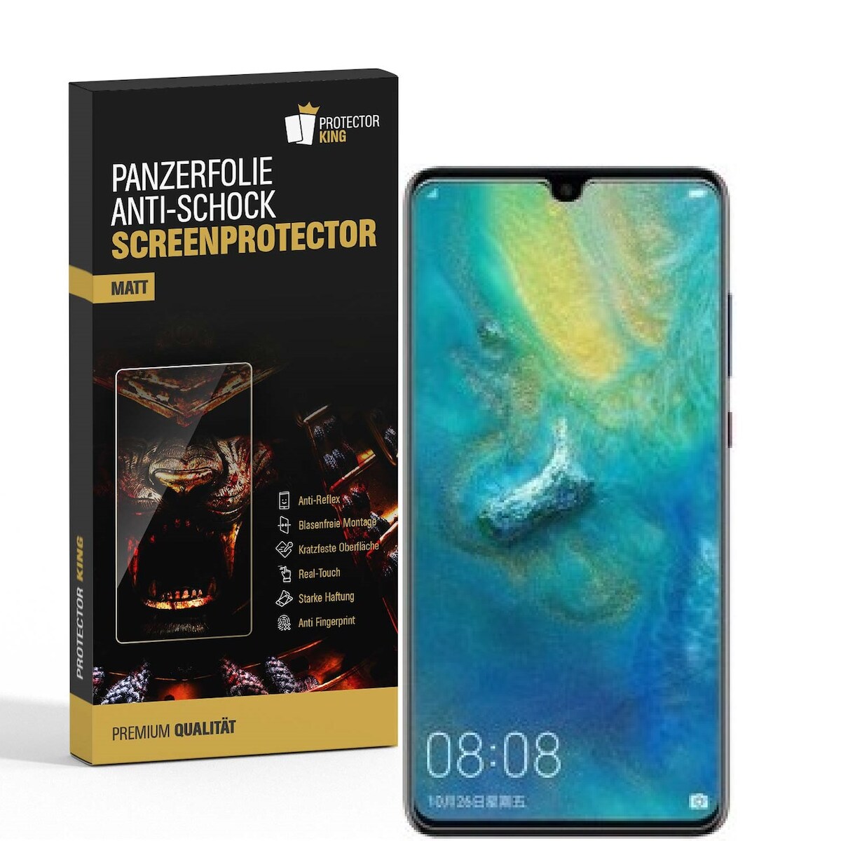 2x Panzerfolie für Huawei Mate 20X ANTI-SCHOCK Displayfolie Schutzfolie MATT Image