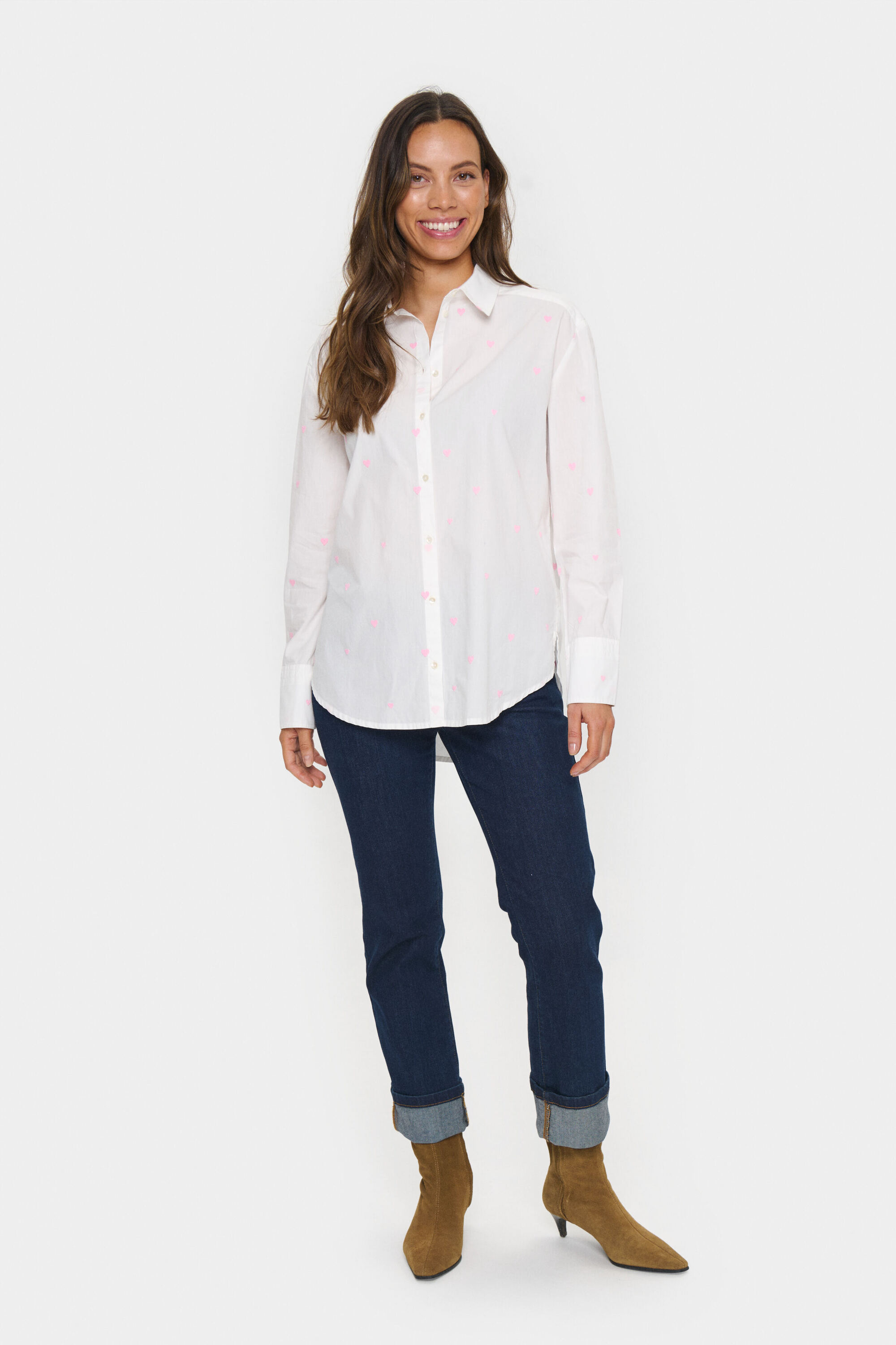 Langarm - Hemd Oversize fit Ice Bonbon Harts white Image