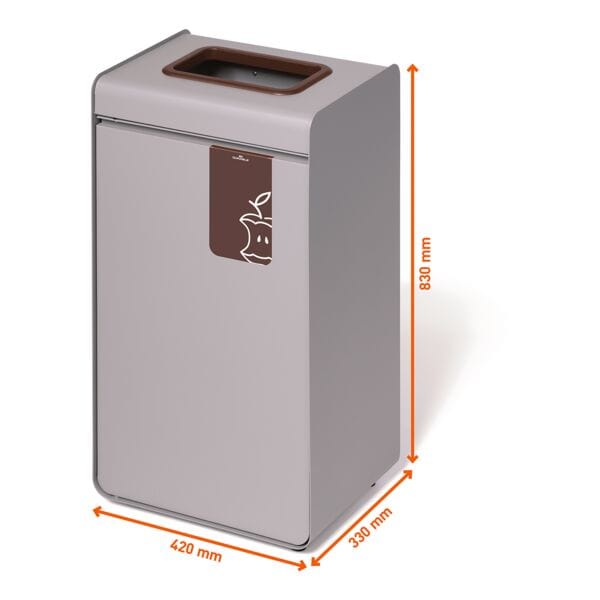 Durable Wertstoffsammler »DURASORT® Bioabfall« 55 L grau / braun grau, 42x83x33 cm