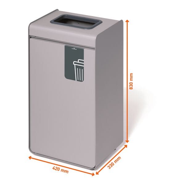 Durable Wertstoffsammler »DURASORT® Restmüll« 55 L grau / anthrazit grau, 42x83x33 cm