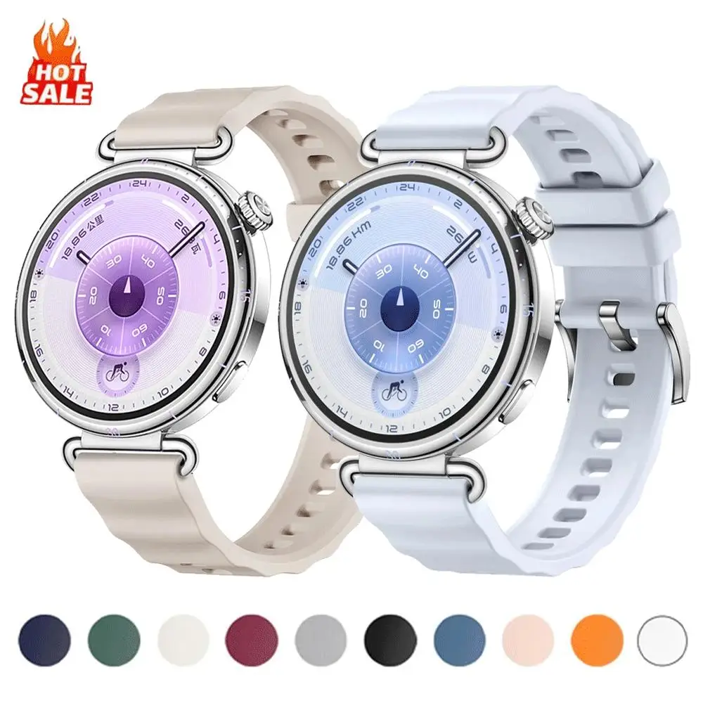 18mm Silikonarmband für Huawei Watch GT6 41mm Soft Sport Armband für HUAWEI Watch GT4 GT5 41mm/GT5 Pro 42mm Armband Armband Image