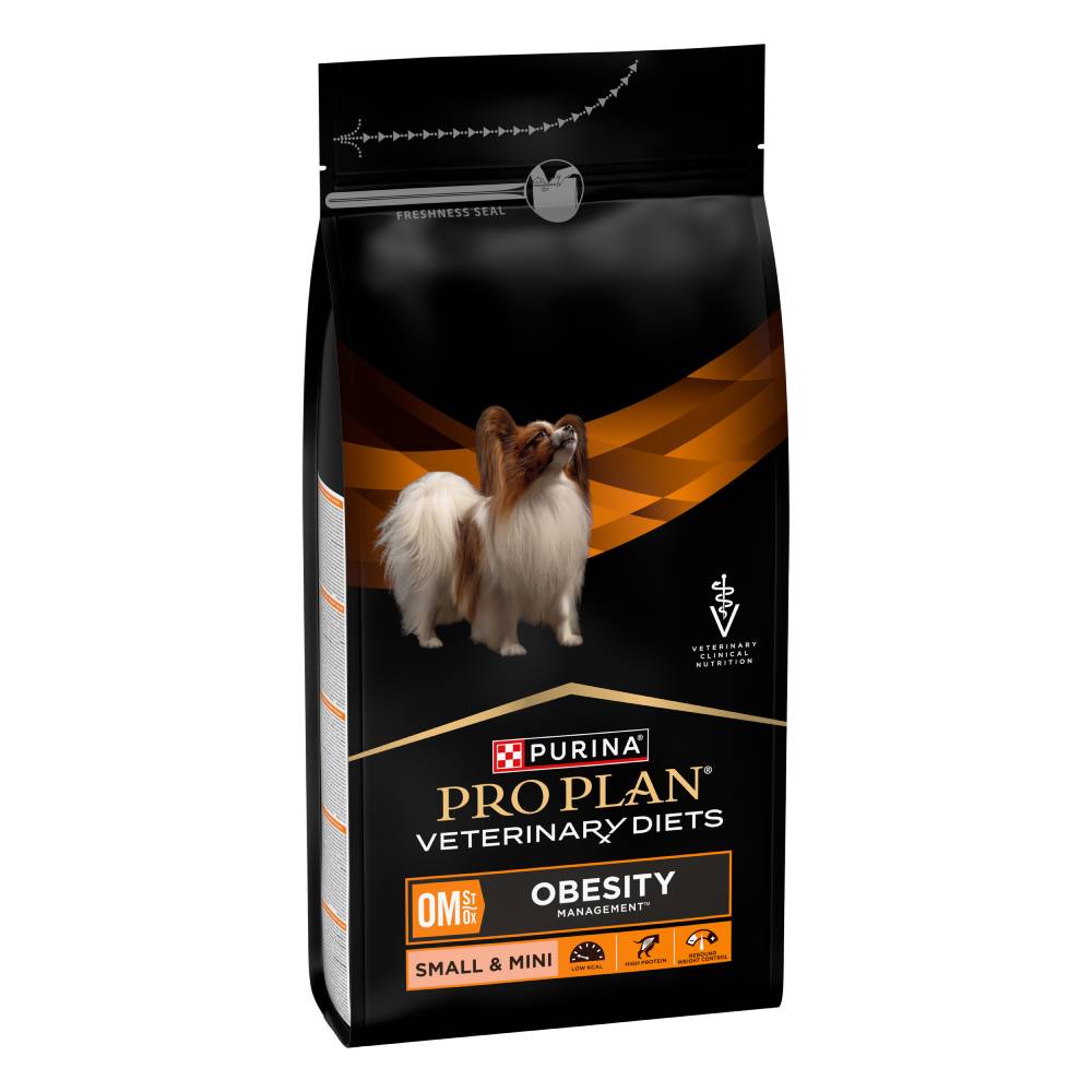 Lot économique : 2x1,3kg PURINA PRO PLAN Nourriture vétérinaire OM Obesity Management Small & Mini nourriture sèche pour chiens