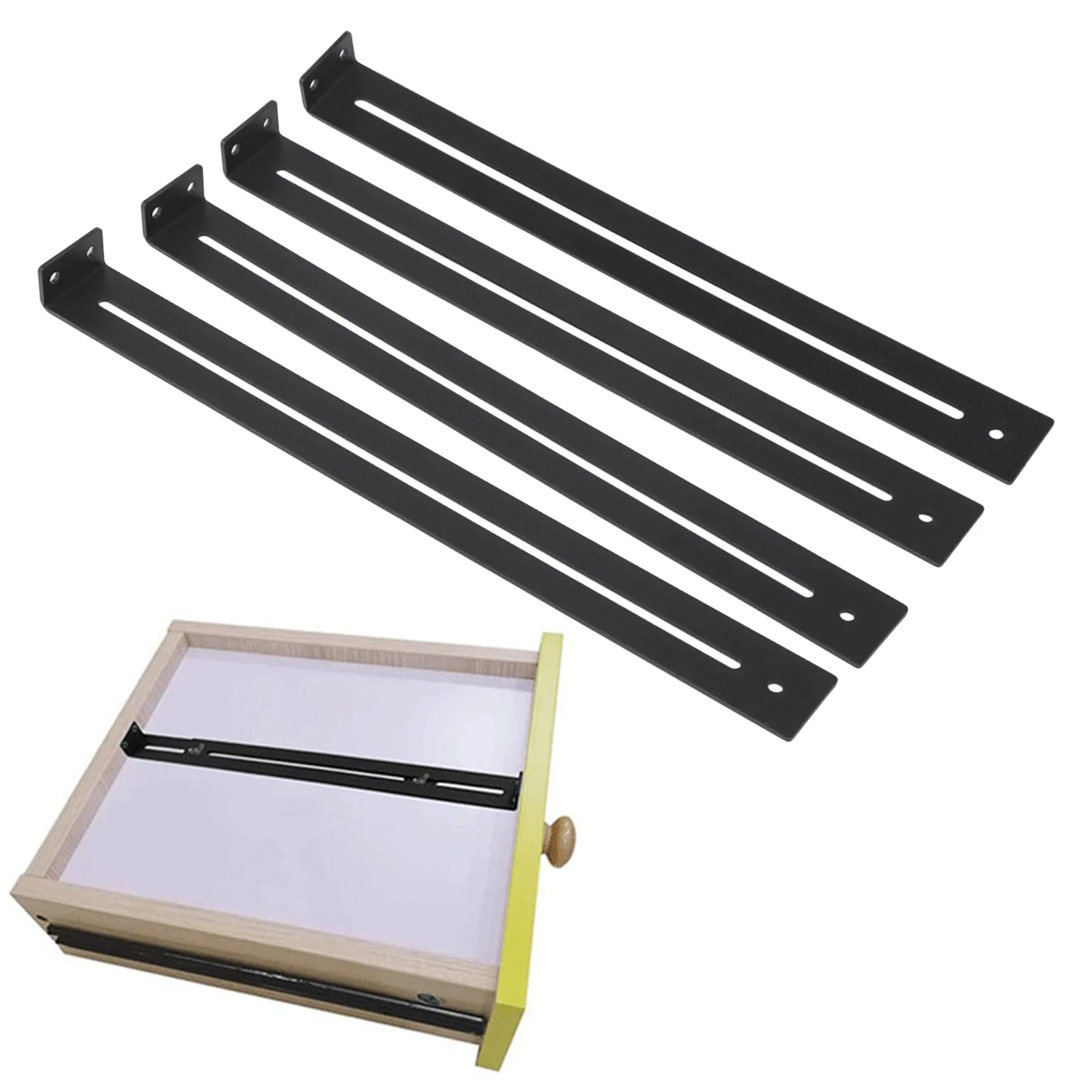 1 Set Schublade Reparatur Kit Möbel Verstärkung Reparatur Zubehör Halterung Für Schrank Möbel Schiene Rack Teil Image