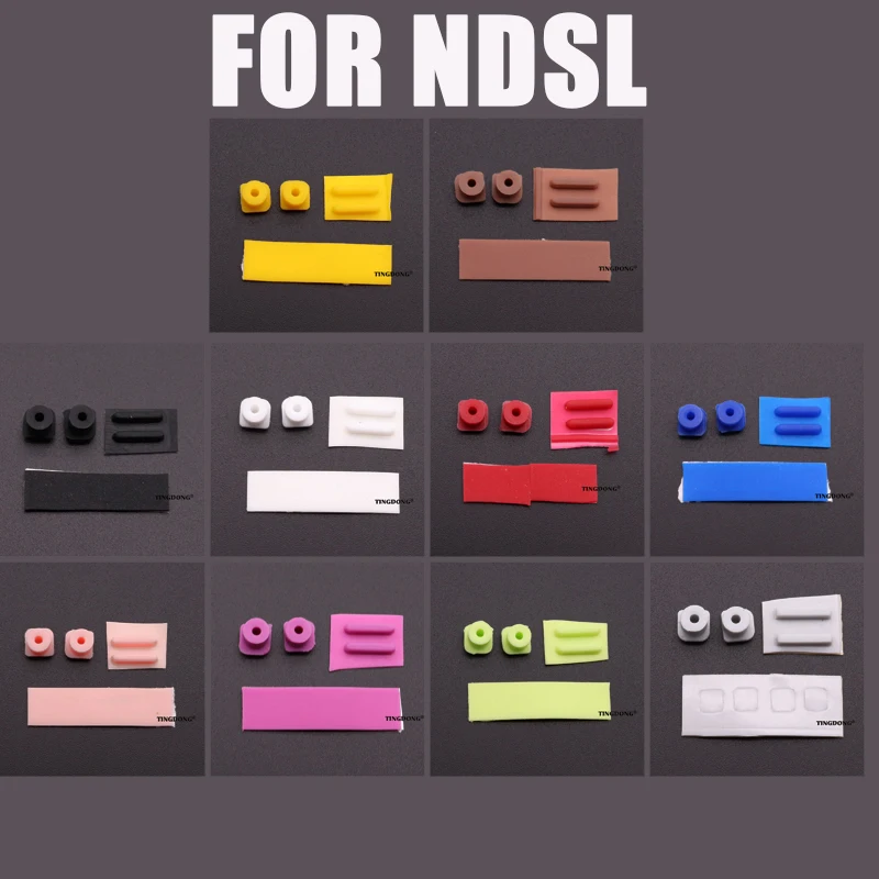 1set Screw Feet Cover Pads for NDSL Game Console Screw Feet Cover Rubber Pad For Nintendo DS Lite 9 colors Optional