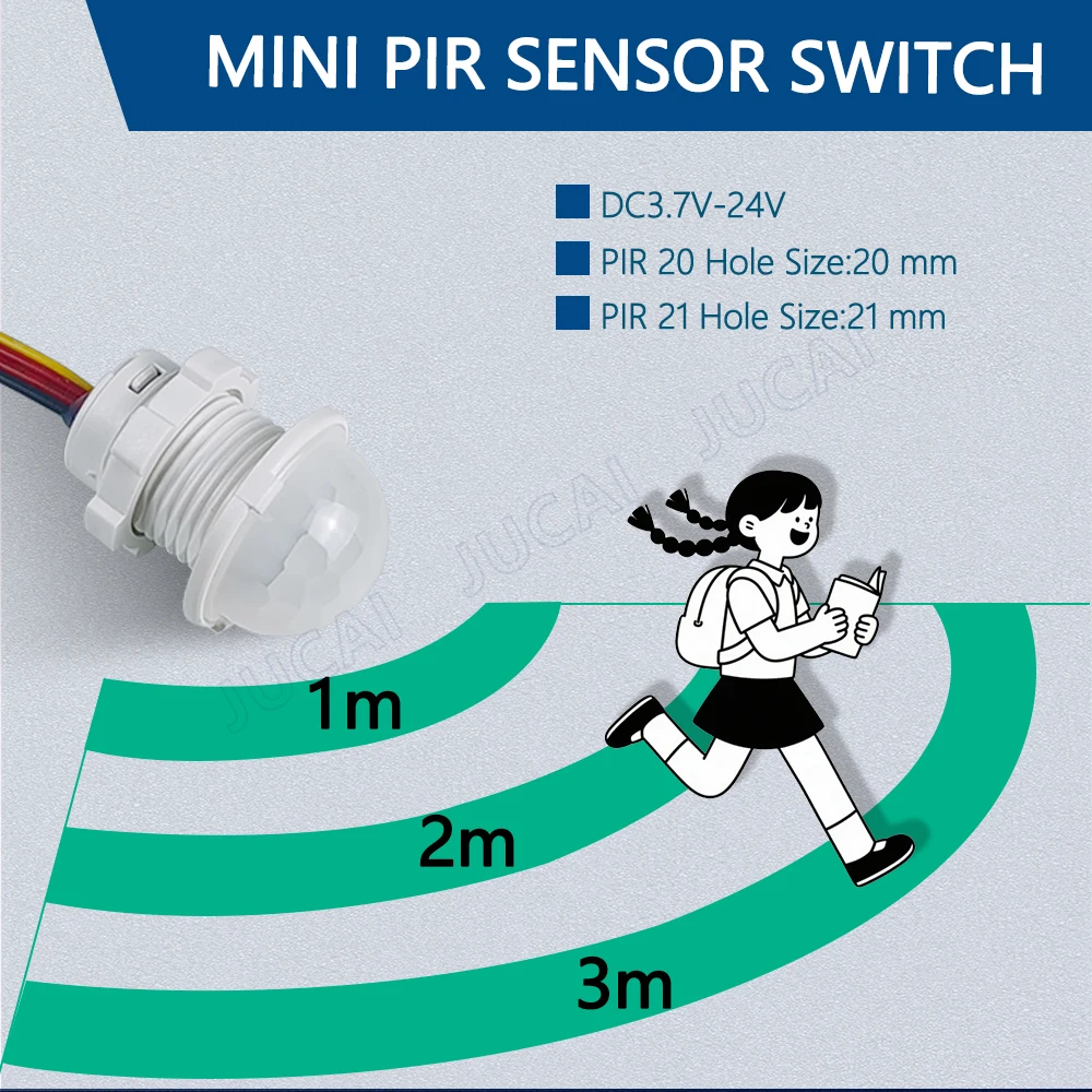 DC5V 12V 24V MINI Infrarot-Bewegungssensor zur Erkennung von Haustieren und Induktionslicht für den menschlichen Körper, automatisches Ein-/Ausschalten mit 30s Verzögerungs-PIR-Sensor Image