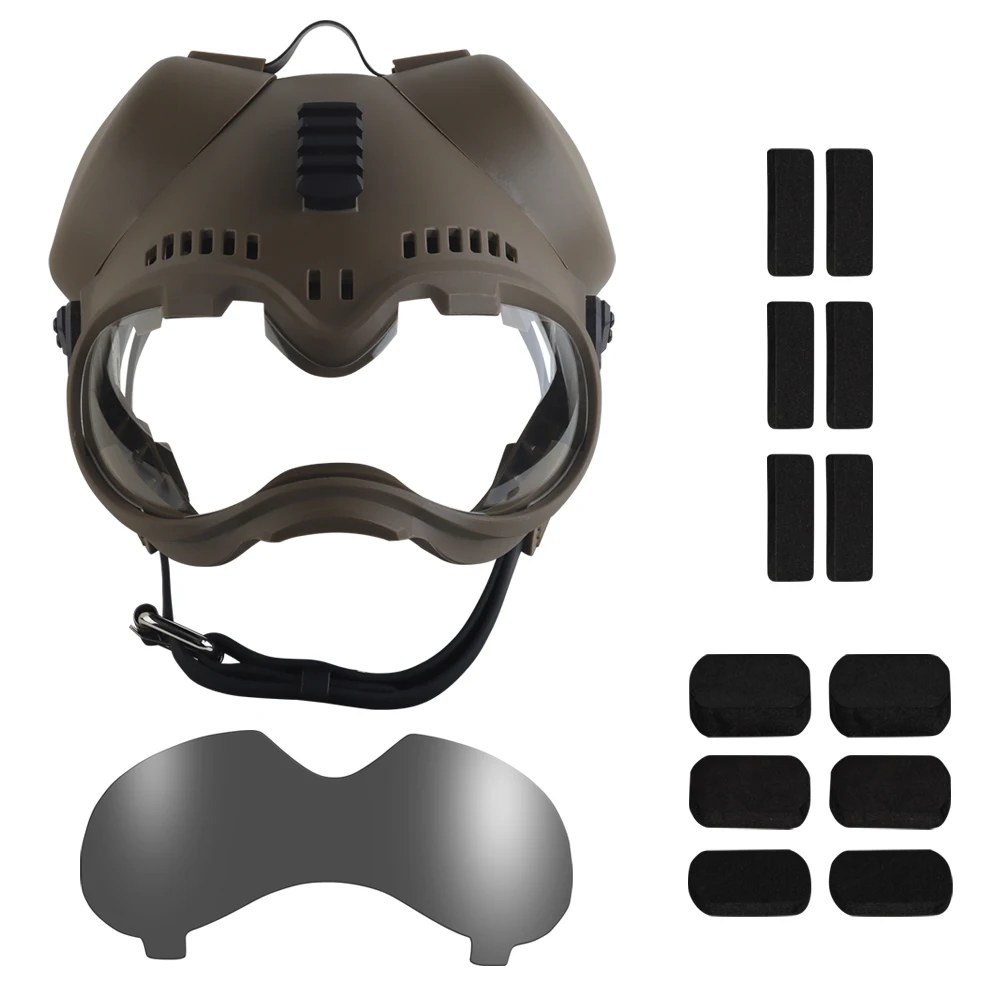 Taktischer Helm für Hunde, K9 mit Schutzbrille, Führungsschiene, Kampftraining im Freien, Suche, Rettung, Arbeit, vollständig schützender Polizeihundhelm Image