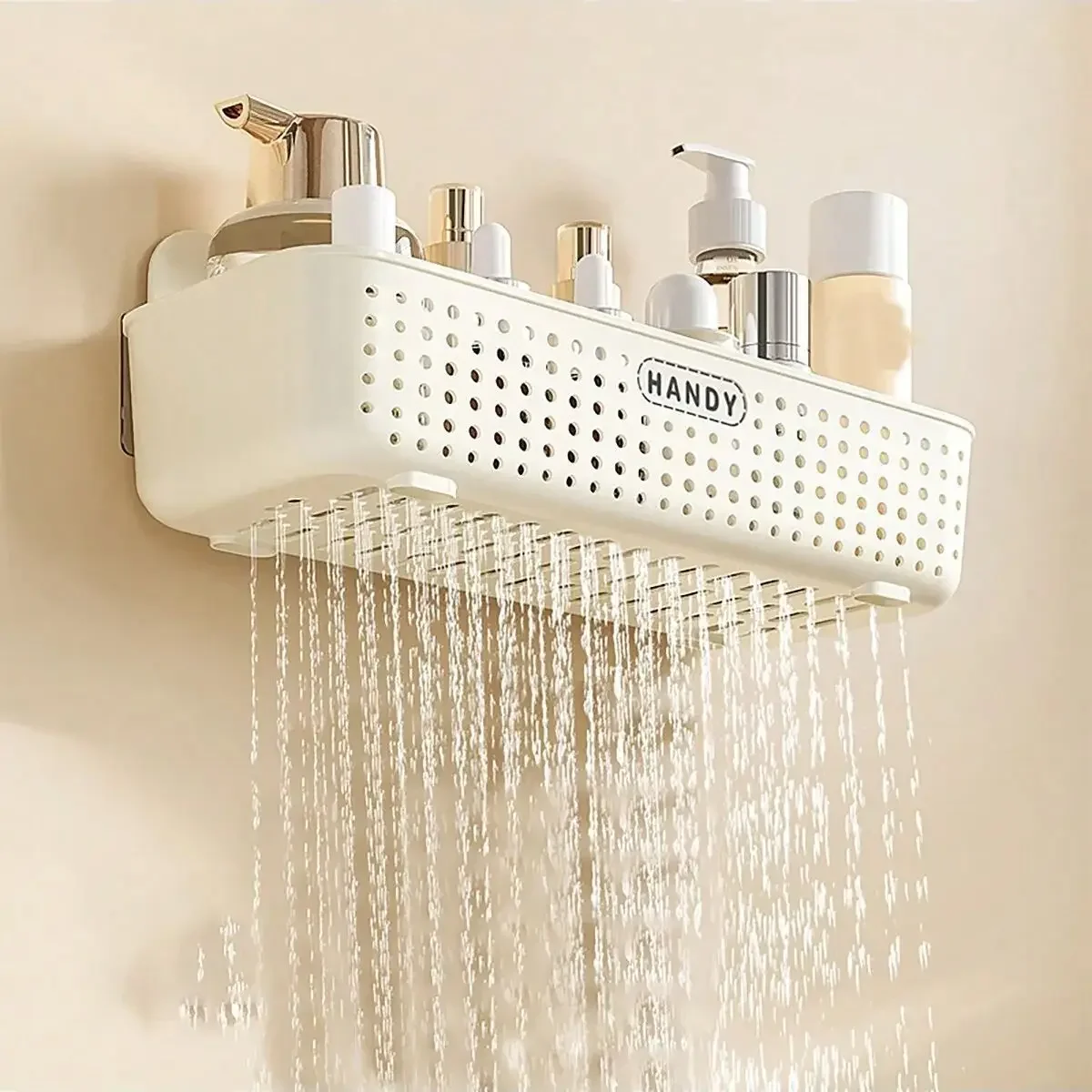 Support de salle de bain sans poinçon, support de rangement mural de salle de bain, support de cosmétiques de toilette, caddie de douche, accessoires de salle de bains 1 pièce/2 pièces