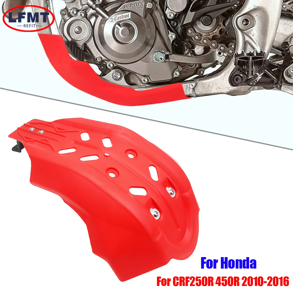 Für Honda CRF250R CRF450R Motorrad Motor Skid Platte Chassis Schutz Schutz Abdeckung Zubehör Motocross Teile Pit Dirt Bike Image
