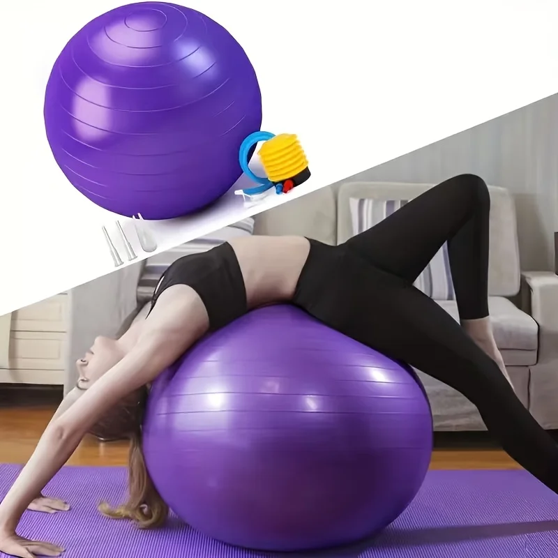 Balle de fitness robuste avec pompe-balle de yoga gonflable très grande, grande balle de fitness, balle de fitness yoga, équipement de fitness