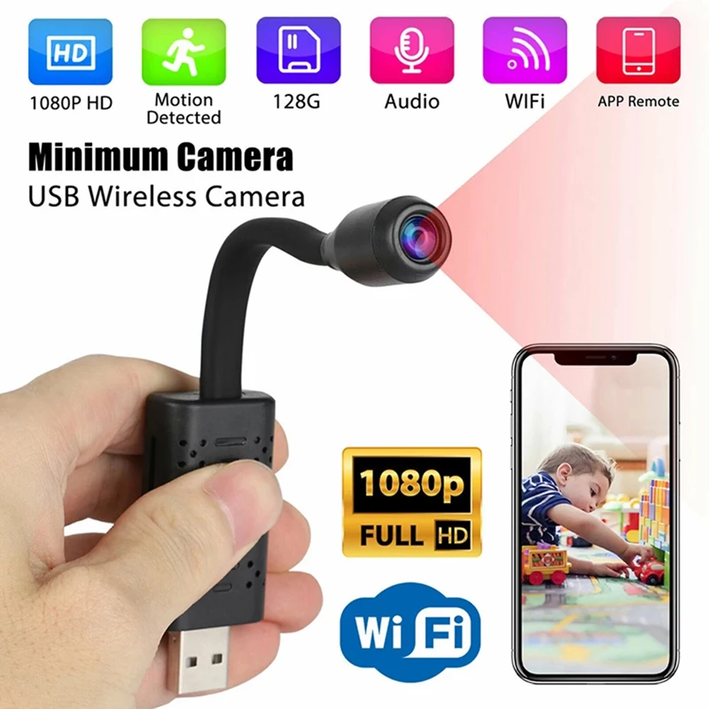 Nouveau Mini caméra HD 1080P WiFi caméscope Portable sans fil Module enregistreur vidéo Support vue à distance P2P caméra petit corps Cam