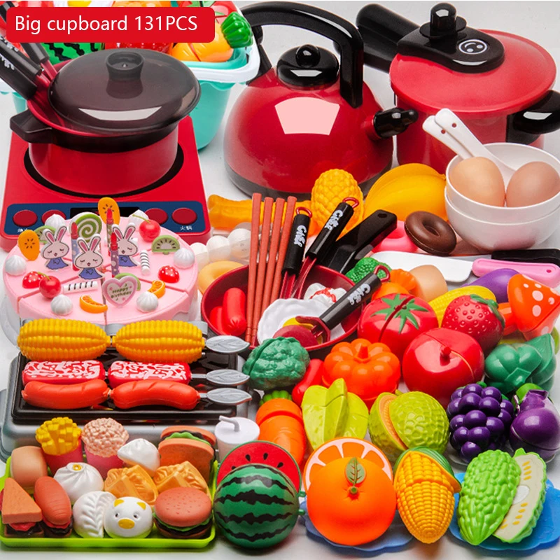 Ensemble de jouets de cuisine, ustensiles de cuisine, Simulation éducative pour enfants, jeu de Simulation pour enfants filles, cuisine pour bébé, coupe de fruits