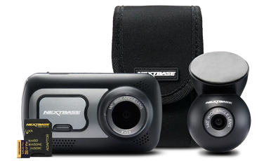 Nextbase 522GW Superior Bundle – 2K Front & Rear Dash Cam, Dual Channel + 64GB SD, 2K, WiFi, Parking Mode, Bluetooth, GPS, SOS