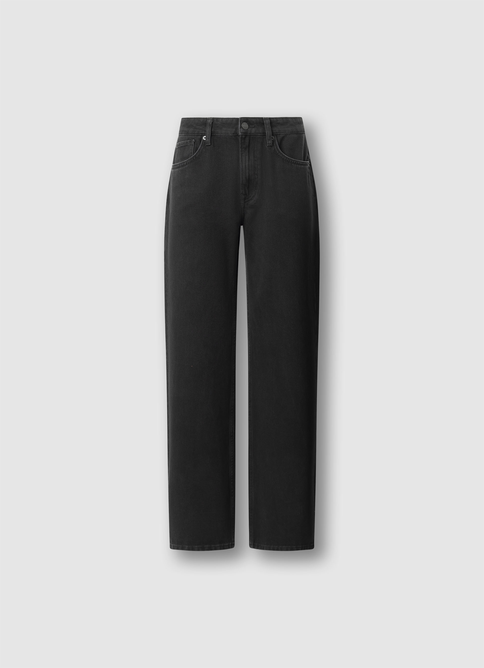 Loose-fit-Jeans PEPE JEANS "LOOSE ST JEANS LW NICKY", Damen, Gr. 31, Länge 30, dunkelblau, Denim/Jeans, Obermaterial: 100% Baumwolle, loose fit lang, Jeans, mit geradem Bein